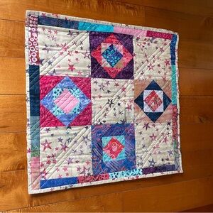 Star Patchwork Quilted Throw - Multicolor